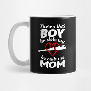 'He Calls Me Mom' Sweet Baseball Mother Gift Mug